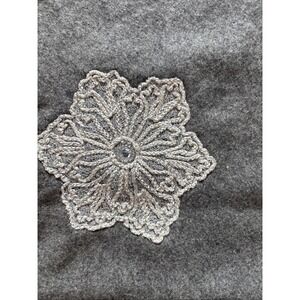 Pier One ANS Snowflake Table Runner Gray & White 14"x 71" Christmas Winter Snow